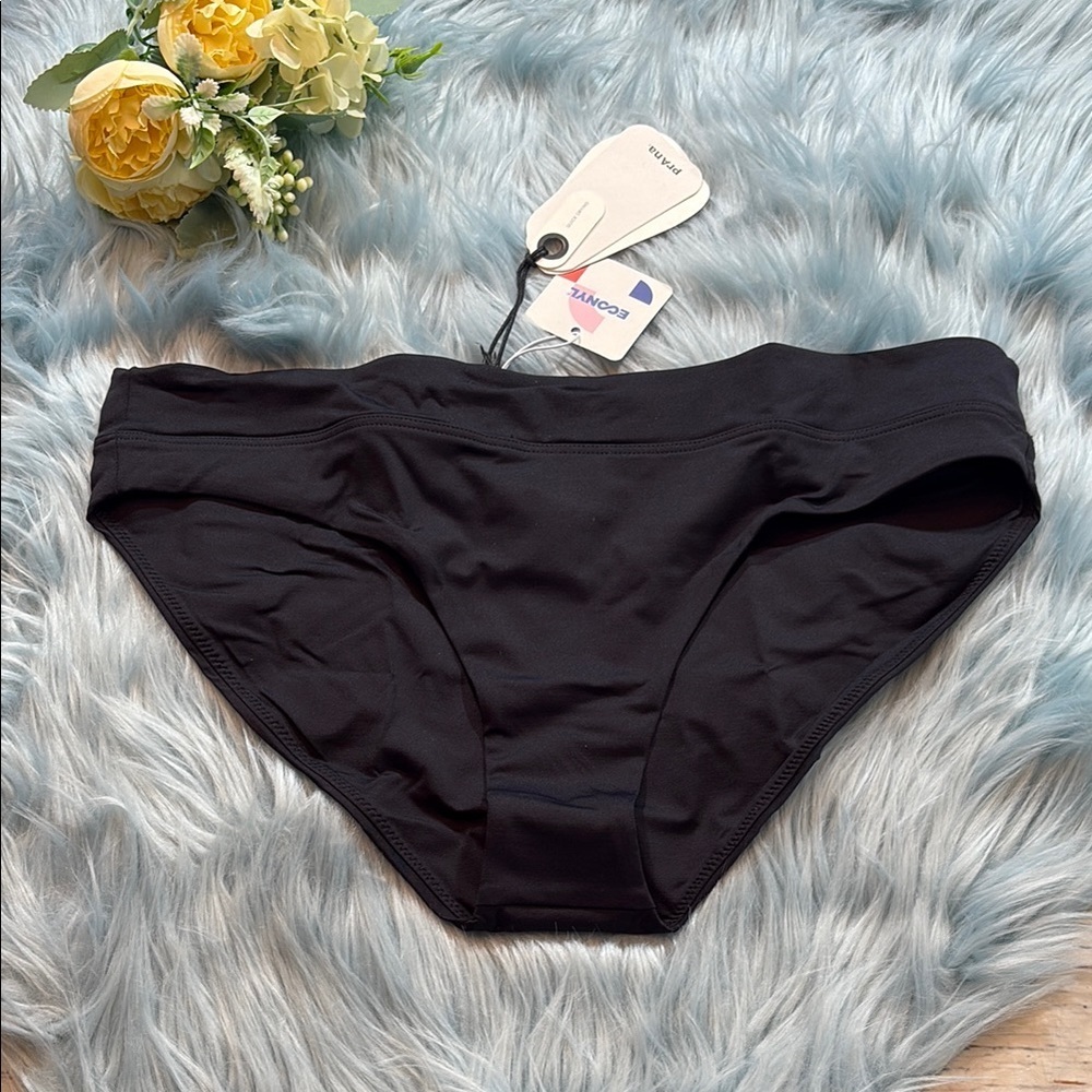 NWT Prana Black Summer Wave Bikini Bottom